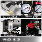 25/60L Air Compressor 110V/240V Oil-Free Air Compressor