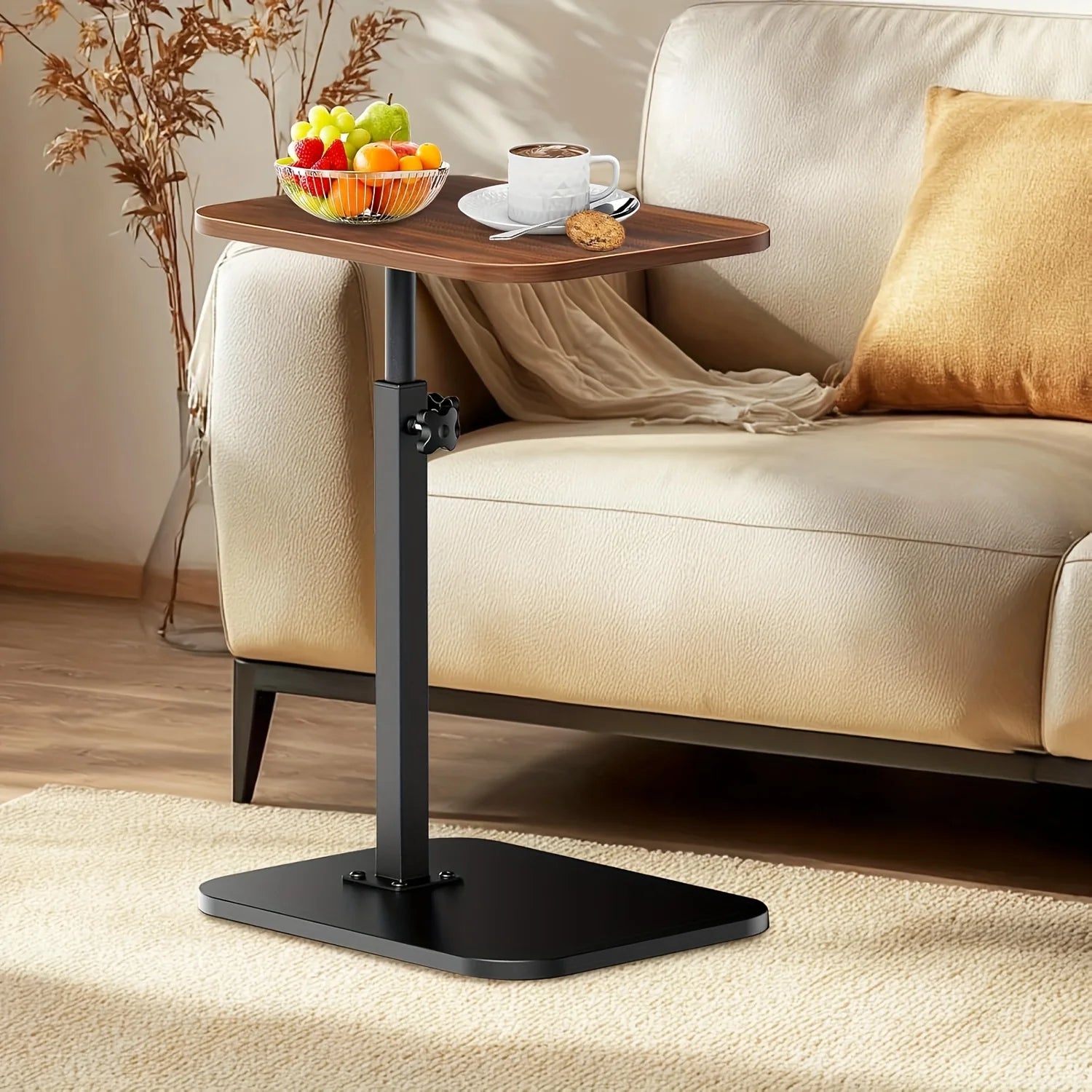 A Portable, Adjustable Side Table/Folding Desk Suitable for Home Offices, Coffee Tables, Bedside Use, and Sofas