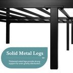 HOOMIC Canopy Bed Frame, Enhanced 4-Poster, 3-Metal Crossbar, No Box Spring Needed, Easy Assembly Allewie