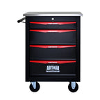 4 Drawer Rolling Tool Box Hardware Storage Tool Cabinet, Heavy Duty Steel Metal Cart, Lockable, Garage Storage, Tools Organizer