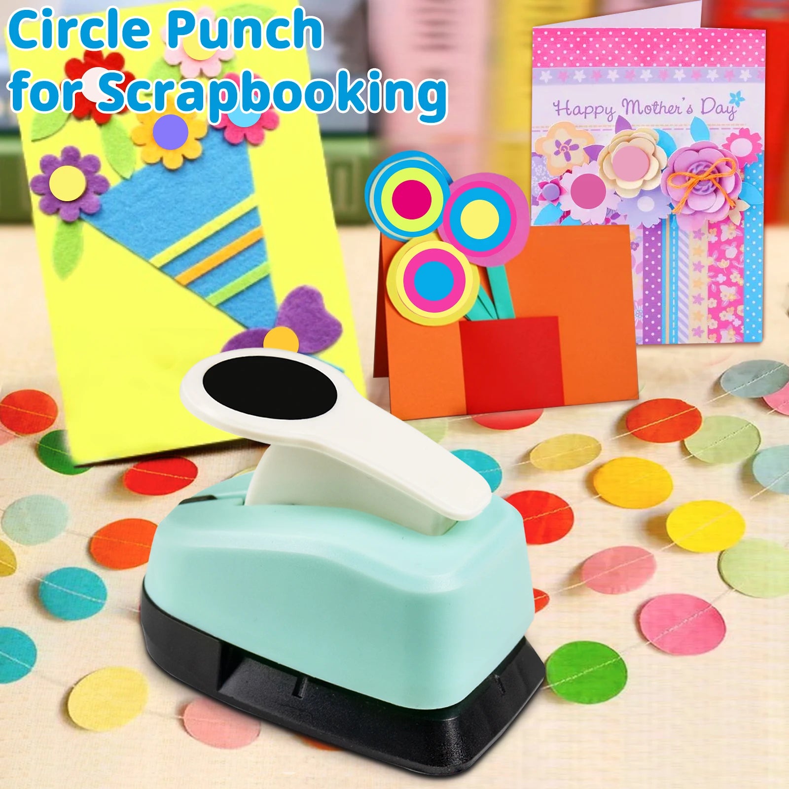 Circle Paper Hole Puncher Tool Set  2 1 inch 50mm 38mm 35mm 28mm 25mm 18mm 16mm 9mm