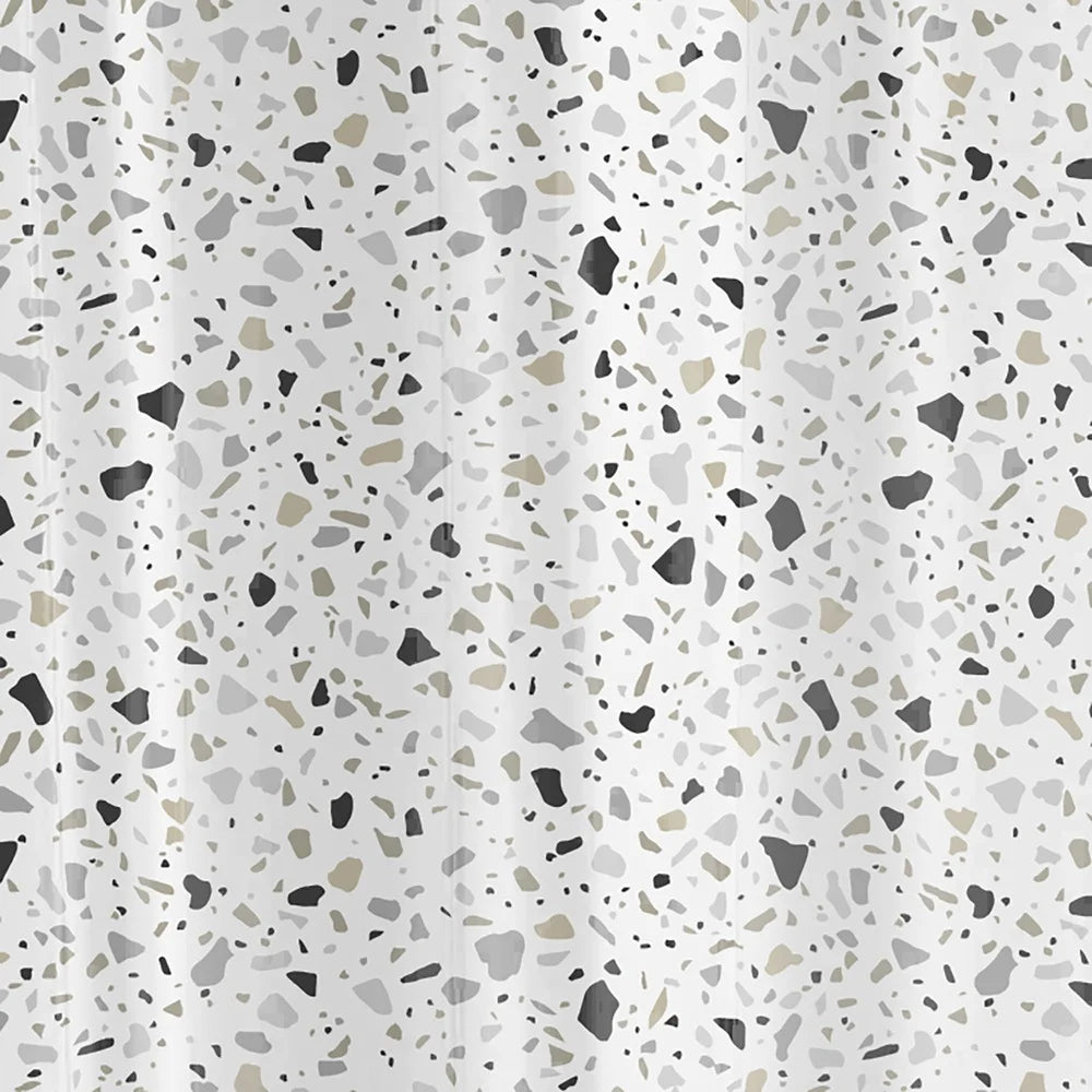 Eco-friendly Shower Curtain Set with 12 Roller Hooks