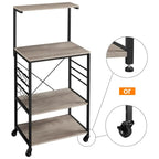 Kitchen Bakers Rack on Wheels16D x 24W x 50H Inches