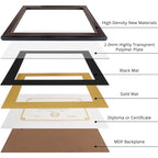8.5x11 Diploma Frame  , UV-Protected 11x14   Display