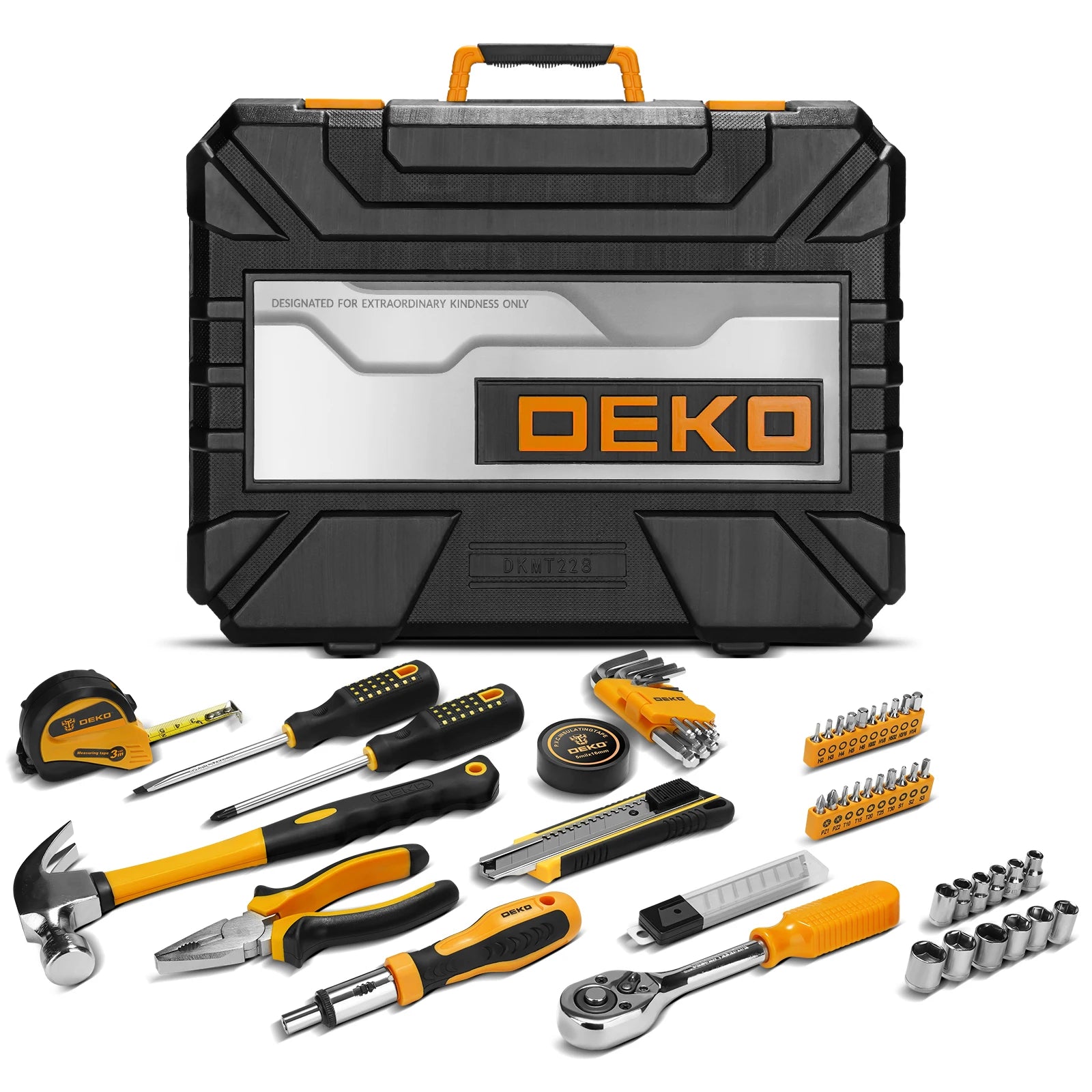 228Pcs Combination Tool Kit with Plastic Toolbox Storage Case