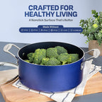True 20 Pc Pots and Pans Set Non Stick, Non Toxic PFOA PFOS Free, Oven Safe
