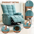 Swivel Rocker Recliner Chair with Heat and Massage
