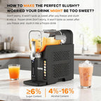 Slushie Machine for Home No Ice Needed, with LED Display & 6 Pre-Set Programs