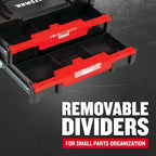 Durable Plastic Tool Box with Drawers and Removable Dividers