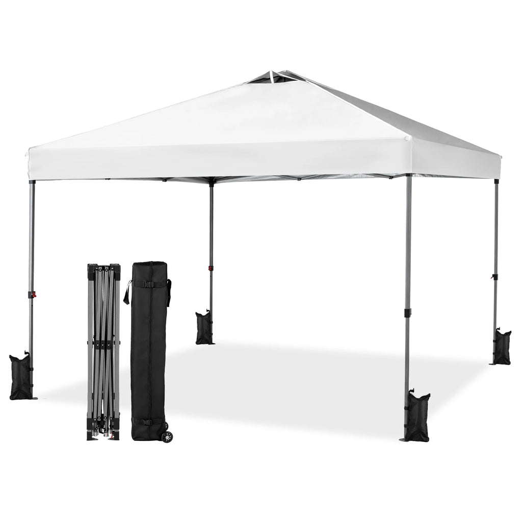 10x10ft One Push Setup Pop Up Canopy, Portable Outdoor Sun Shelter