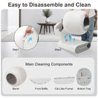 Automatic Smart Litter Box, Self-Cleaning Cat Litter Box 65L Large Capacity, APP Control, 2.4G WiFi Only, Ion Odor Neutralization, Compatible with Clumping Litters, Ideal for Multi-Cat Homes