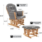 Nursery Rocking Chair with Ottoman