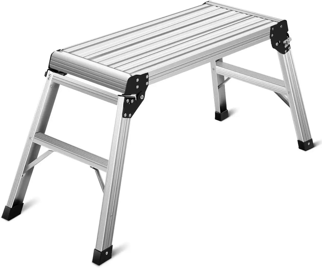 Aluminum Step Ladder with Non-Slip Mat, 330 LBS Capacity