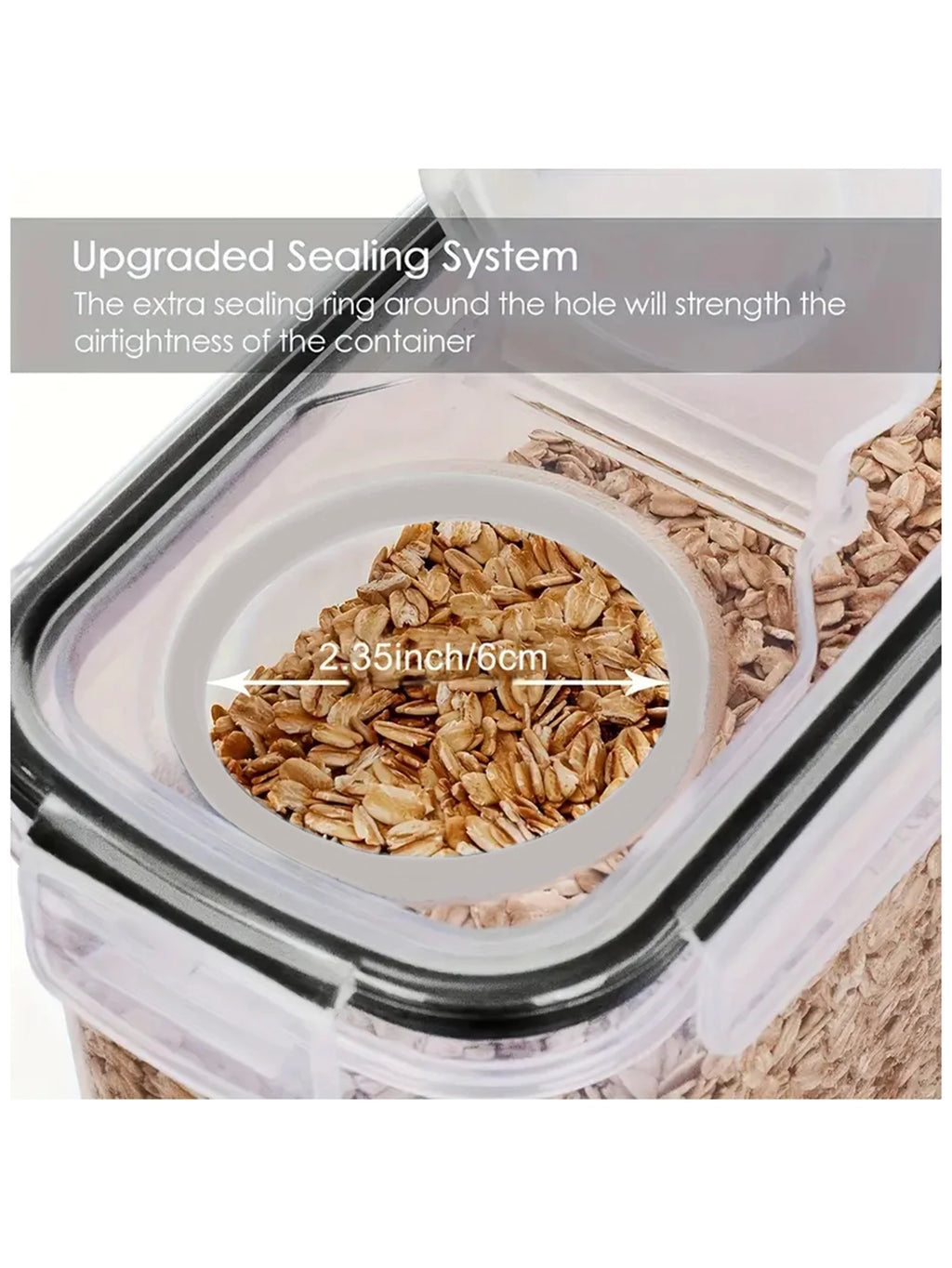 4pcs Airtight Large Food Storage Containers With Lids