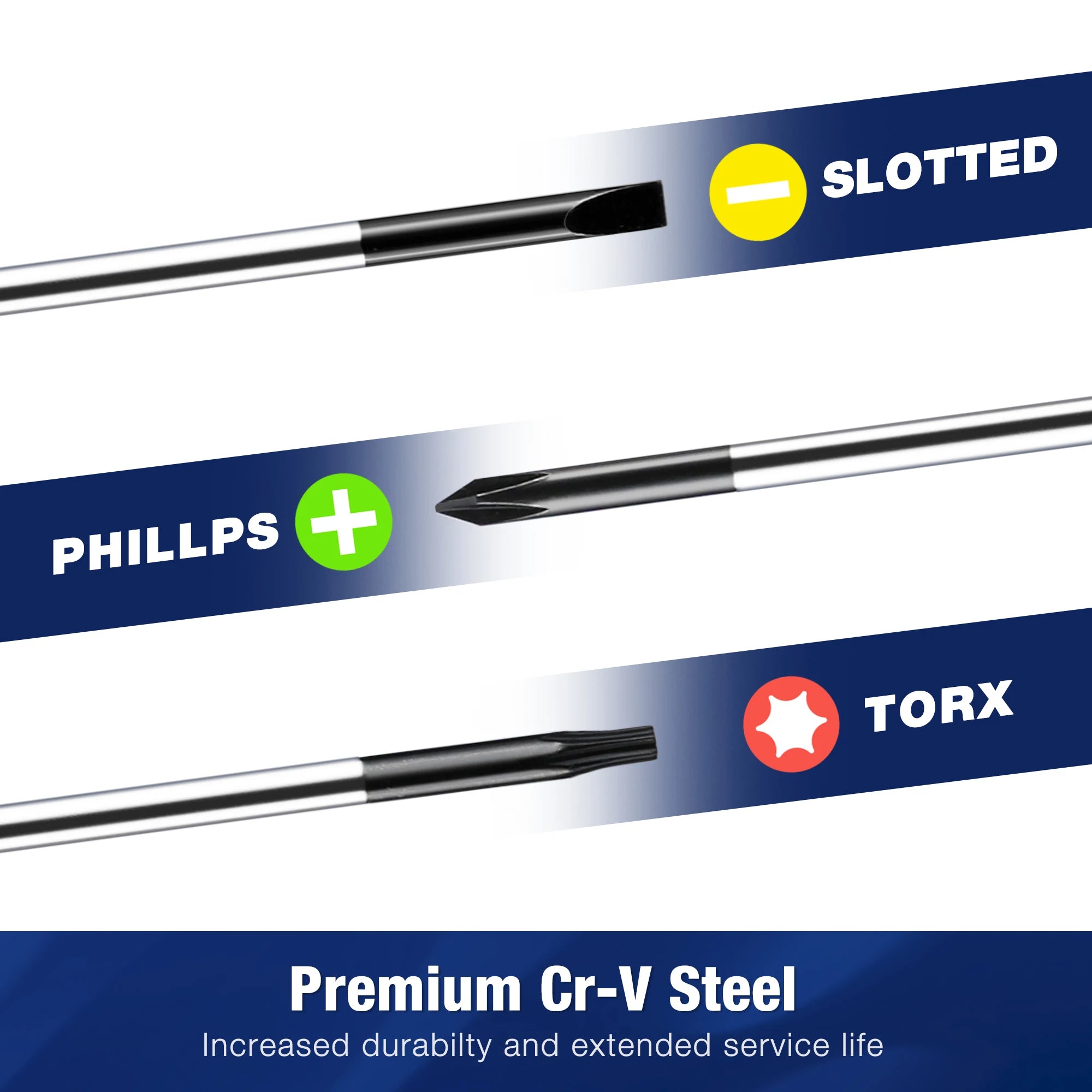 10-Piece Precision Screwdriver Set with Case, Phillips, Slotted, Torx Star