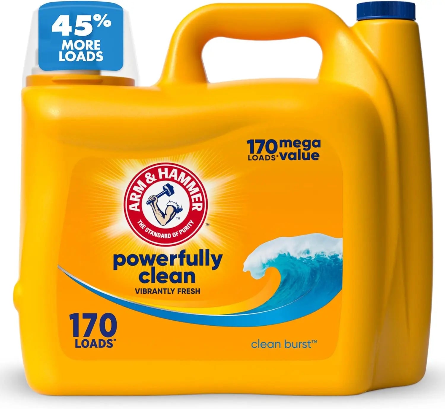 Fresh Burst Liquid Laundry Detergent, 170 fl oz for 170 Loads, HE Compatible Cleaner
