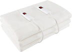 Dual Control Electric Mattress Pad Bed Warmer With 8 Heat Settings & 10H Timer