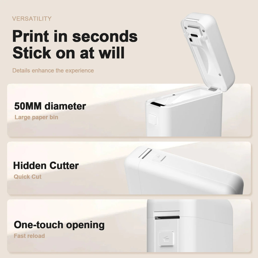 Label Maker Machine with Self-adhesive Sticker for School Home Office Organization