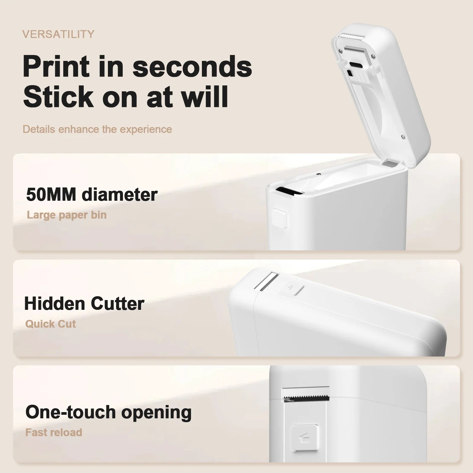 Label Maker Machine with Self-adhesive Sticker for School Home Office Organization