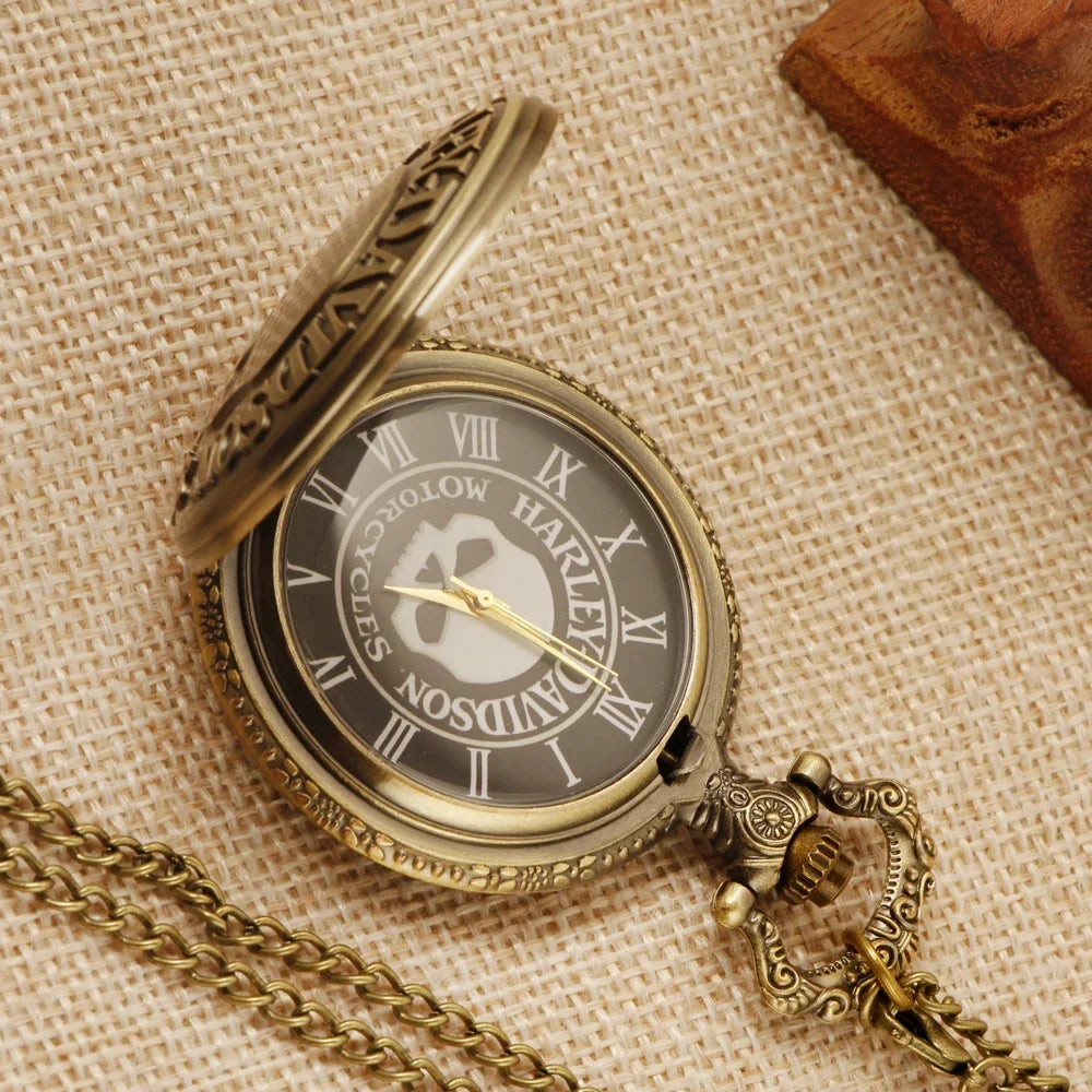 Retro Fashion Quartz Men's Pocket Watch Casual Fob Chain Watch