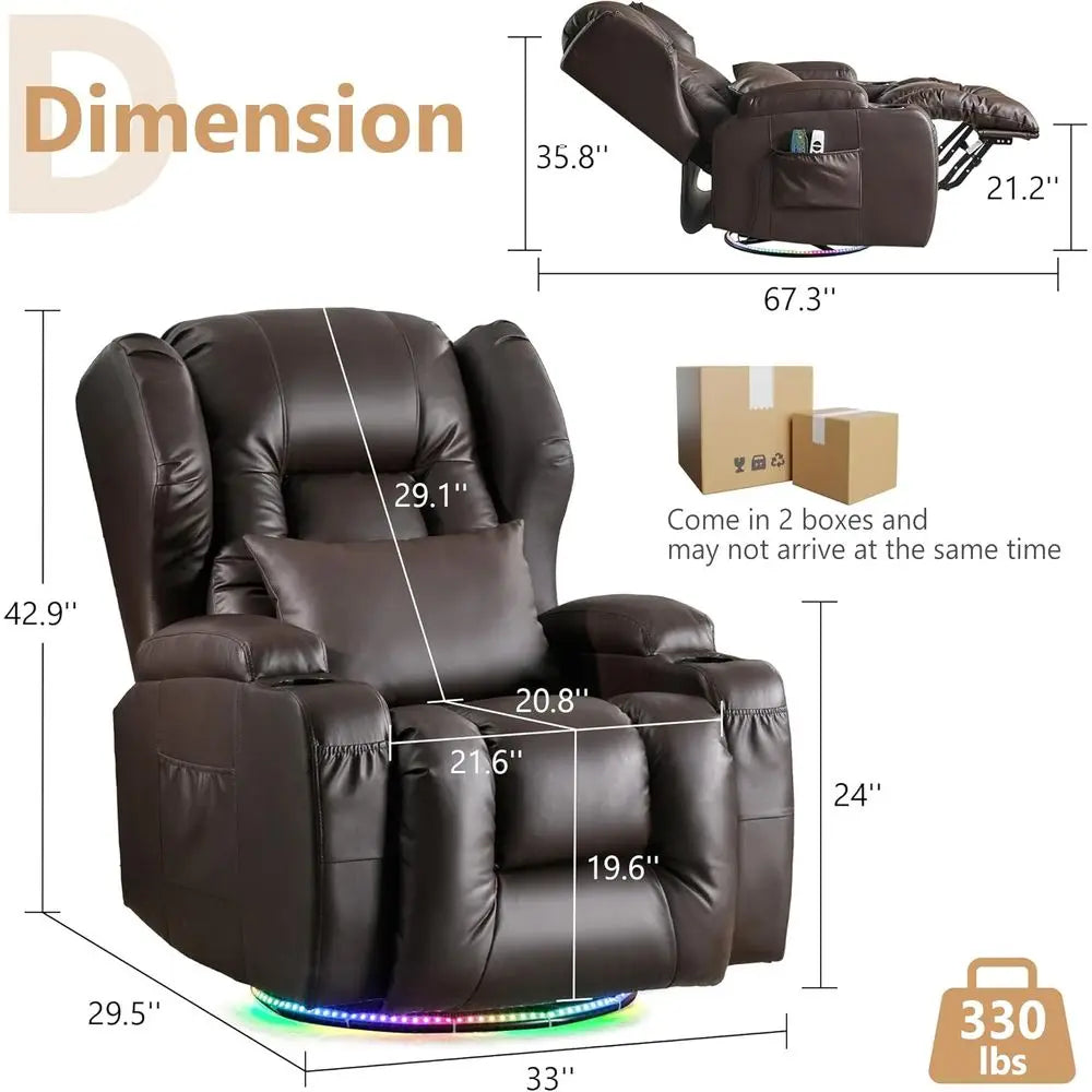 Power Swivel Rocker Recliner Chair