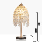 Elegant Crystal Table Lamp Vintage Waterfall Design