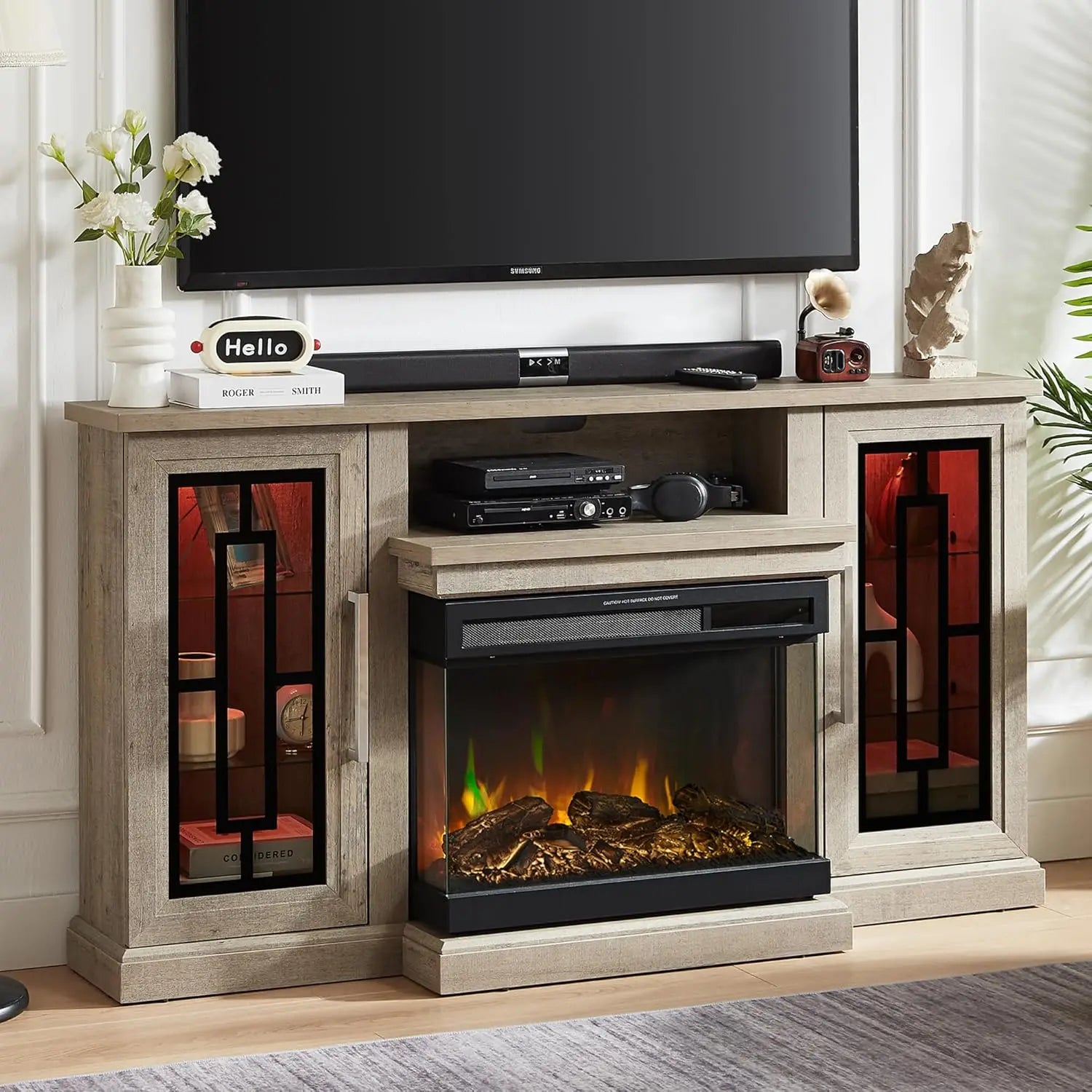 Modern Media Entertainment Center Console Table for TVs up to 65 Inch