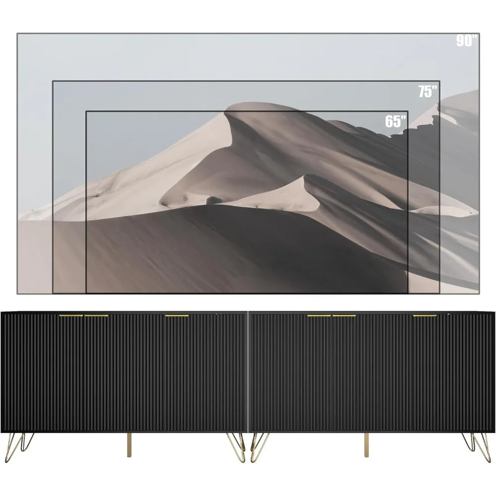 Fluted TV Stand for 100 Inch TV