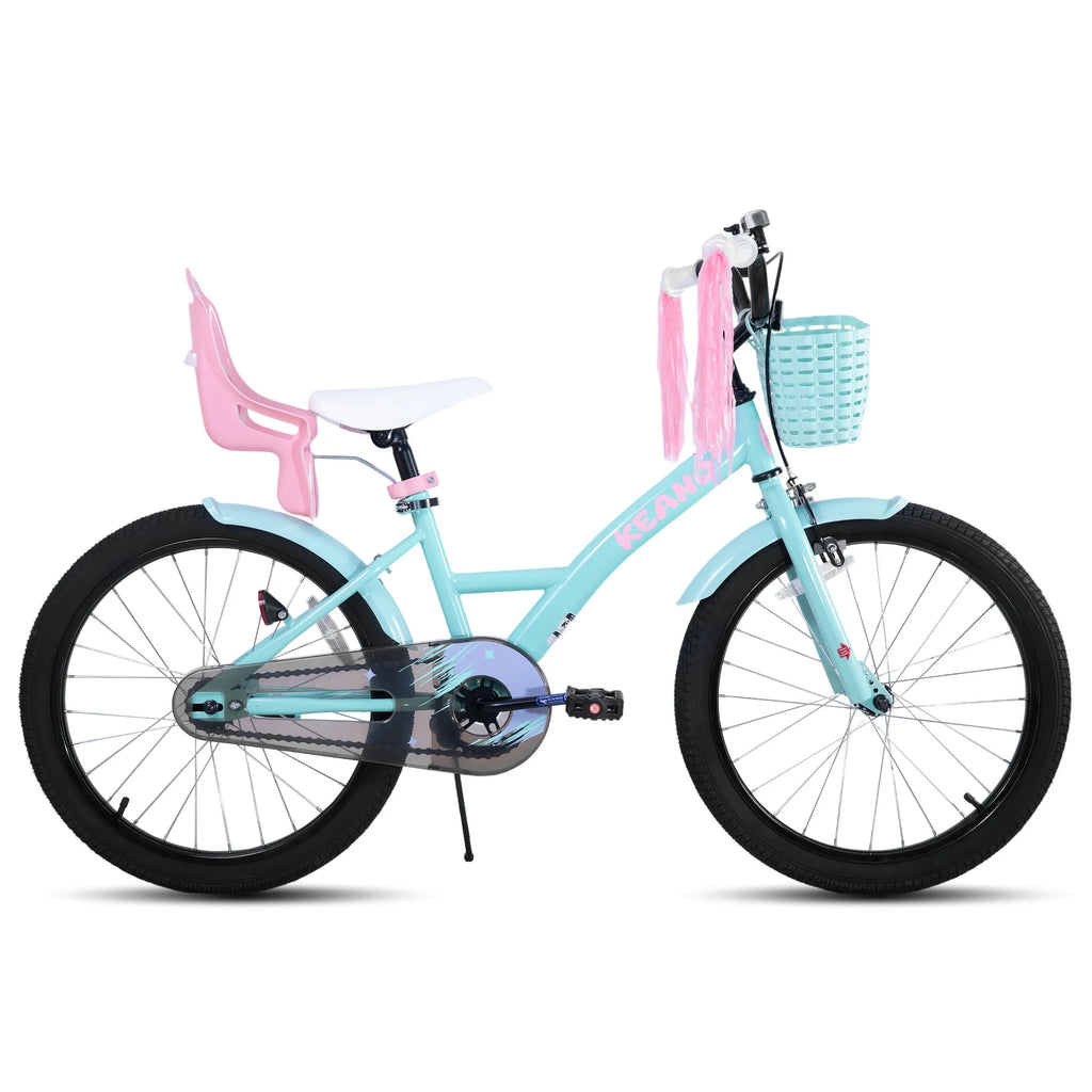Ages 3-10 Years, Girls' Bikes with Training Wheels, Streamers, Basket and Doll Seat