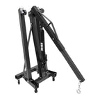 Engine Hoist 2T Folding Hydraulic Engine Motor Hoist Cherry Picker Shop Cranes Lift Black Shop Crane 4000 lb Heavy-Duty