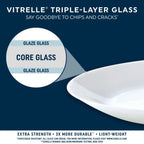 Flowing Fern 12-Piece Glass Dinnerware Set Service for 4