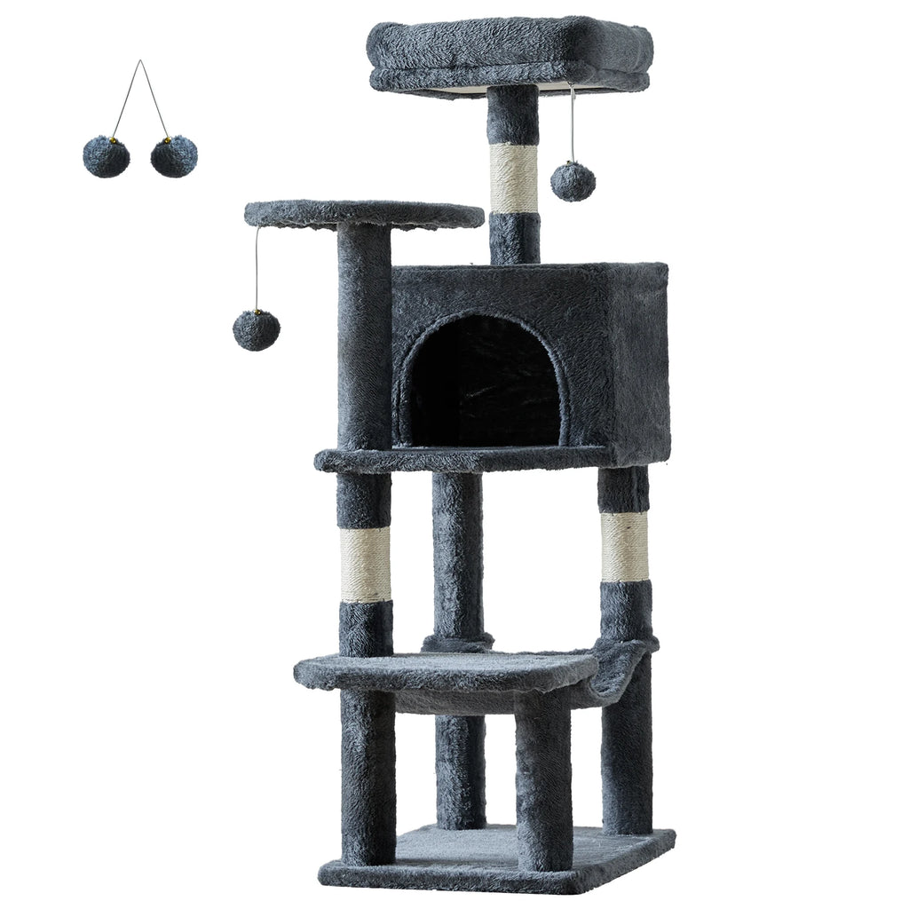 44In Tall Multi-Cat Climbing Tower for Indoor Cat