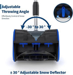 12″ Electric Snow Blower, Snow Shovel, Battery Powered Snow Blower with 12A Brushless Motor, 17 ft Throw Distance for Driveway,