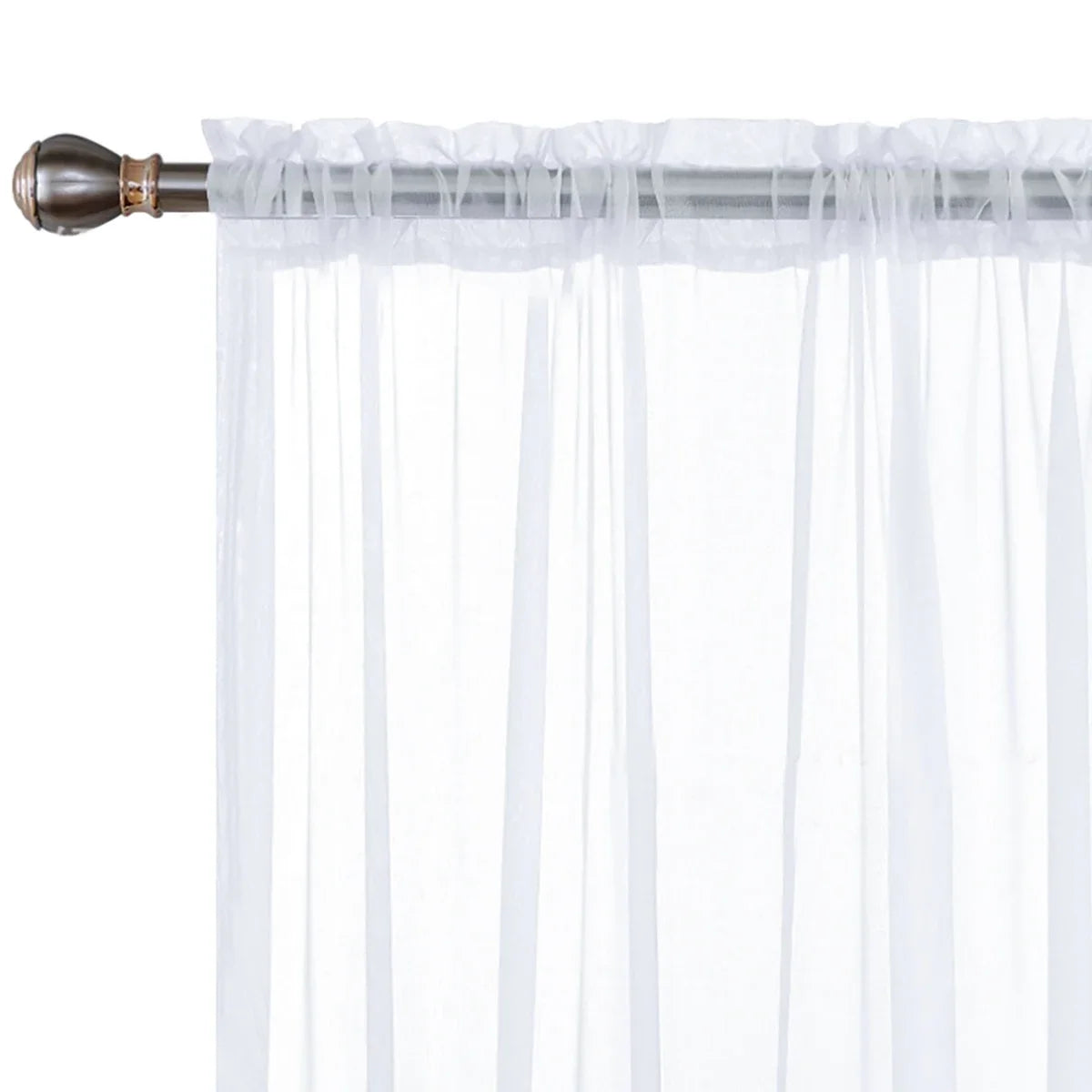 1pc Modern Solid Colour Sheer Curtain