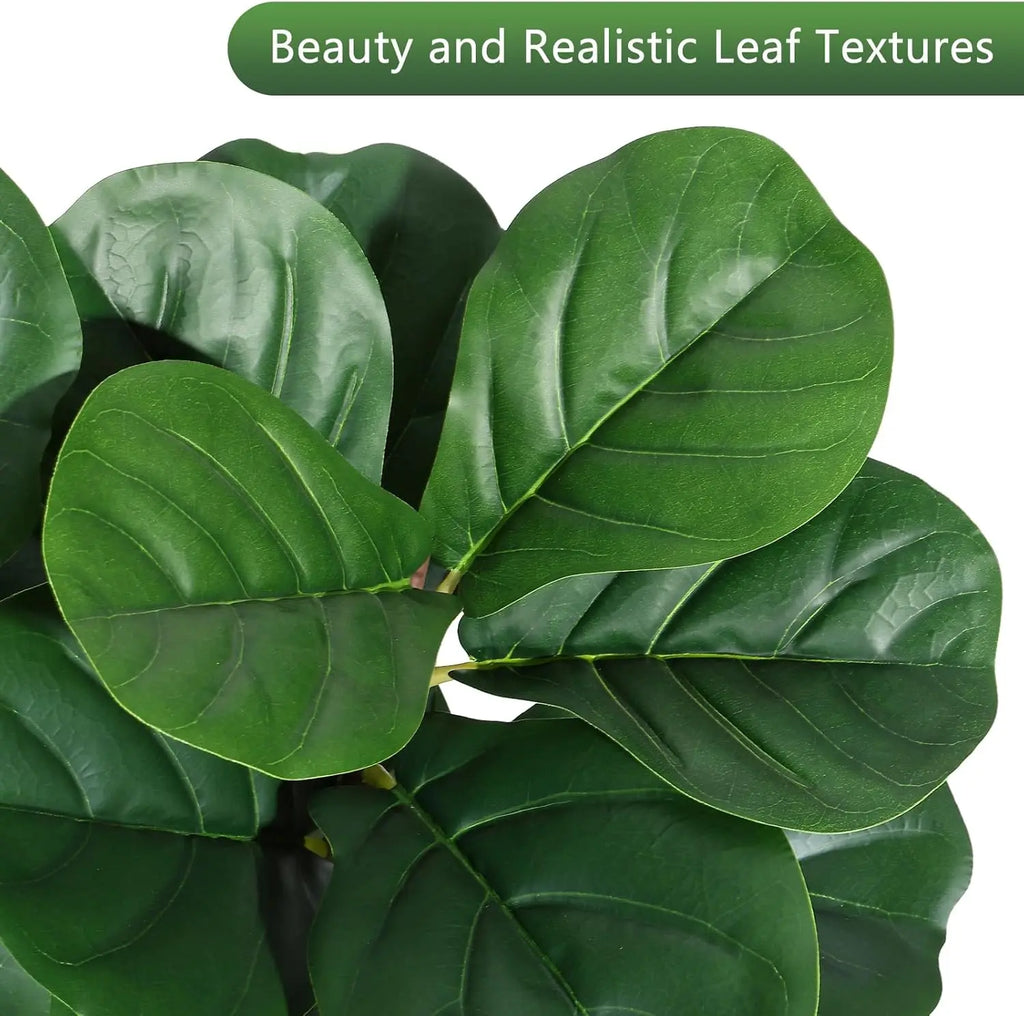 4FT/5FT/6FT/7FT Fiddle Leaf Fig Tree Artificial with Leaves, Realistic Faux Ficus