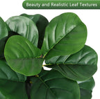 4FT/5FT/6FT/7FT Fiddle Leaf Fig Tree Artificial with Leaves, Realistic Faux Ficus