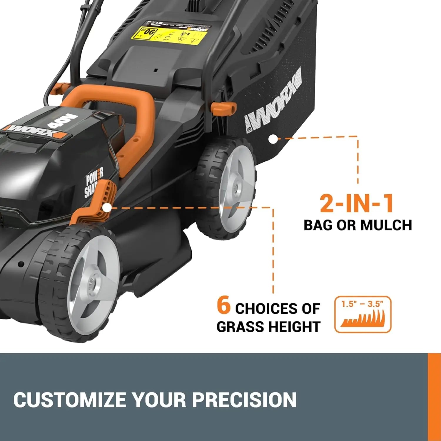 40V Cordless Lawn Mower for Small Yards, Lightweight Design & Height Adjustment