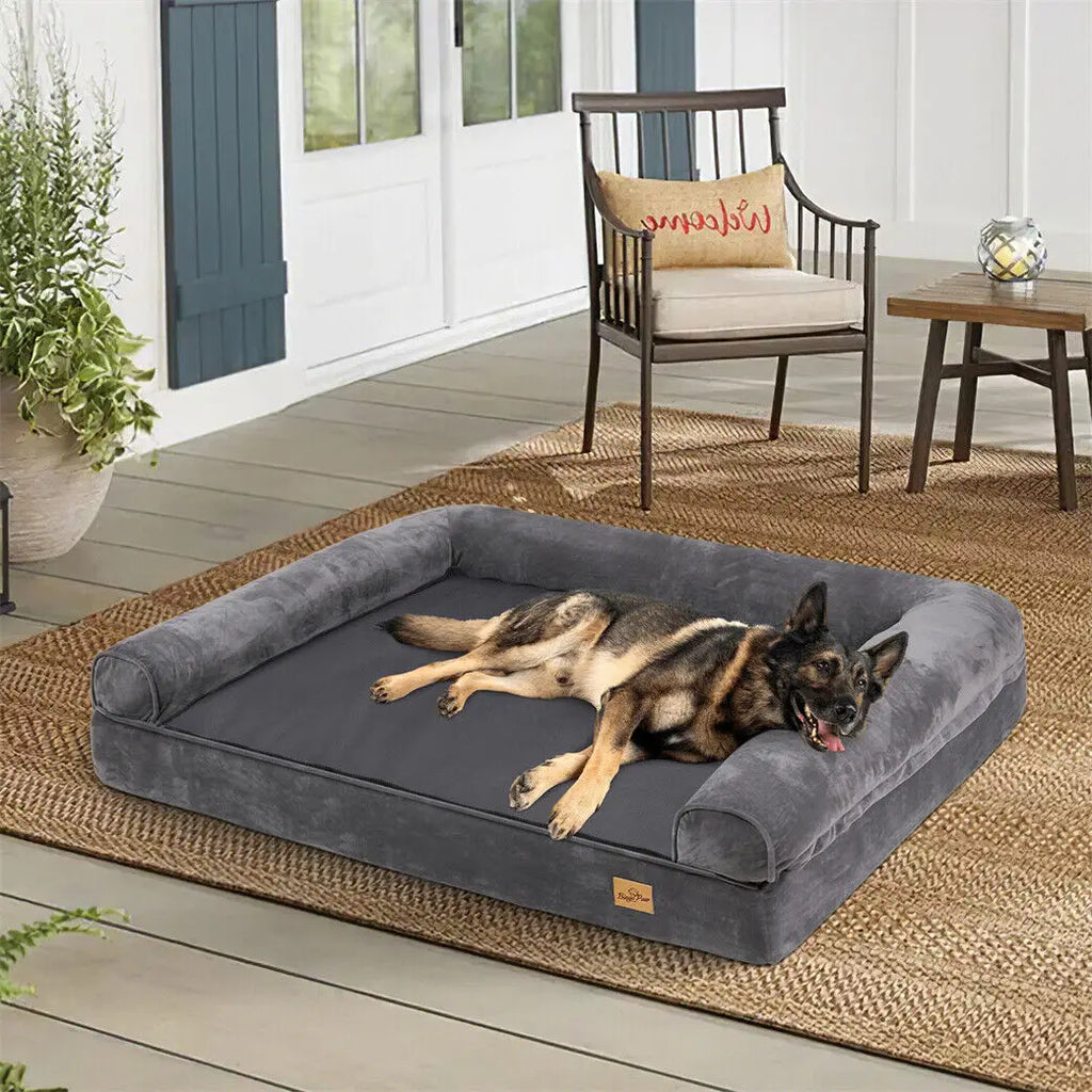 Extra Large Orthopedic Pet Mattress  with Removable Washable Cover Soft Sponge Foam