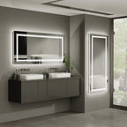 48"X24" LED Bathroom Mirror with Lights, Anti-Fog, Dimmable, Backlit + Front Lit, Lighted Bathroom Vanity Mirror