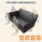 Hard Bottom Rear Seat Extender, Load-Bearing 400 Pounds, 600D Heavy-Duty Anti-Scratch Washable