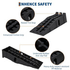 2Pcs Car Ramps for Oil Change, 12,000 LB(5 T) Capacity, Low Profile 6.25 in Lift Vehicle Service Ramps for Trucks, SUVs, Cars