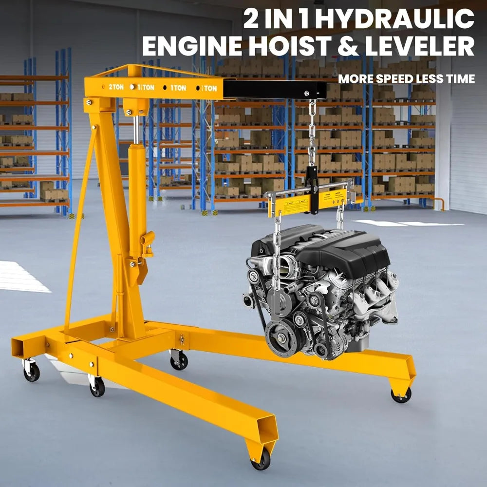 5500 lbs Heavy Duty Engine Crane 60.6x37x56.2, Foldable Design