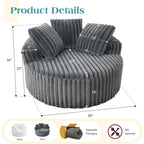 54 Oversized Round Chair Lounge Chaise Indoor