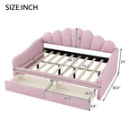 Full Size Upholstered Daybed with Storage Drawers
