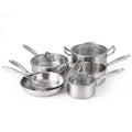 10-Piece Tri-Ply Stainless Steel Cookware Set Heavy Duty Pots And Pans Induction Oven Safe Kitchen Cooking Set