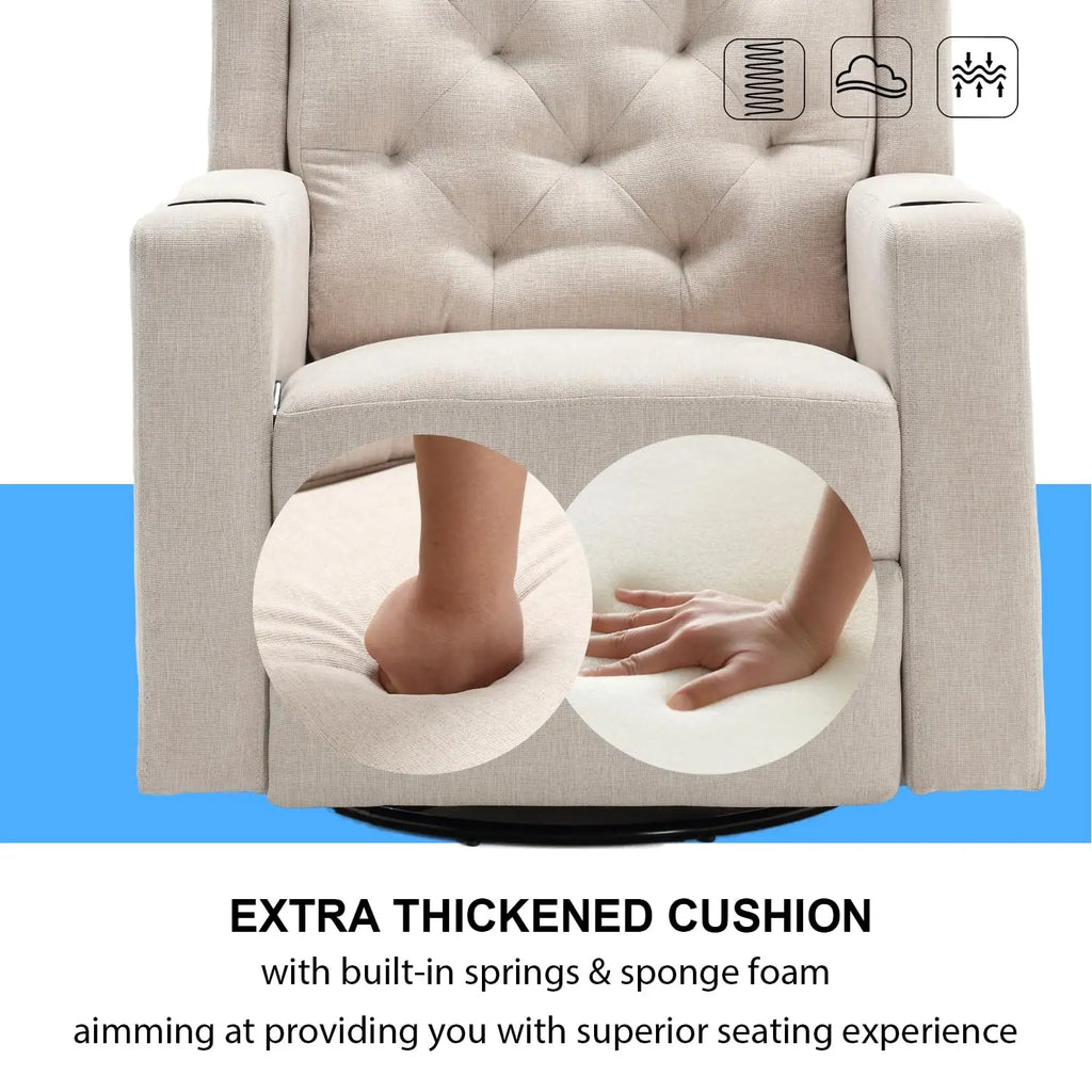 Oversized Massage Recliner Chair Swivel Rocker Recliner