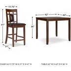 5 Piece Counter Height Dining Set