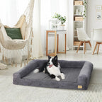 Extra Large Orthopedic Pet Mattress  with Removable Washable Cover Soft Sponge Foam