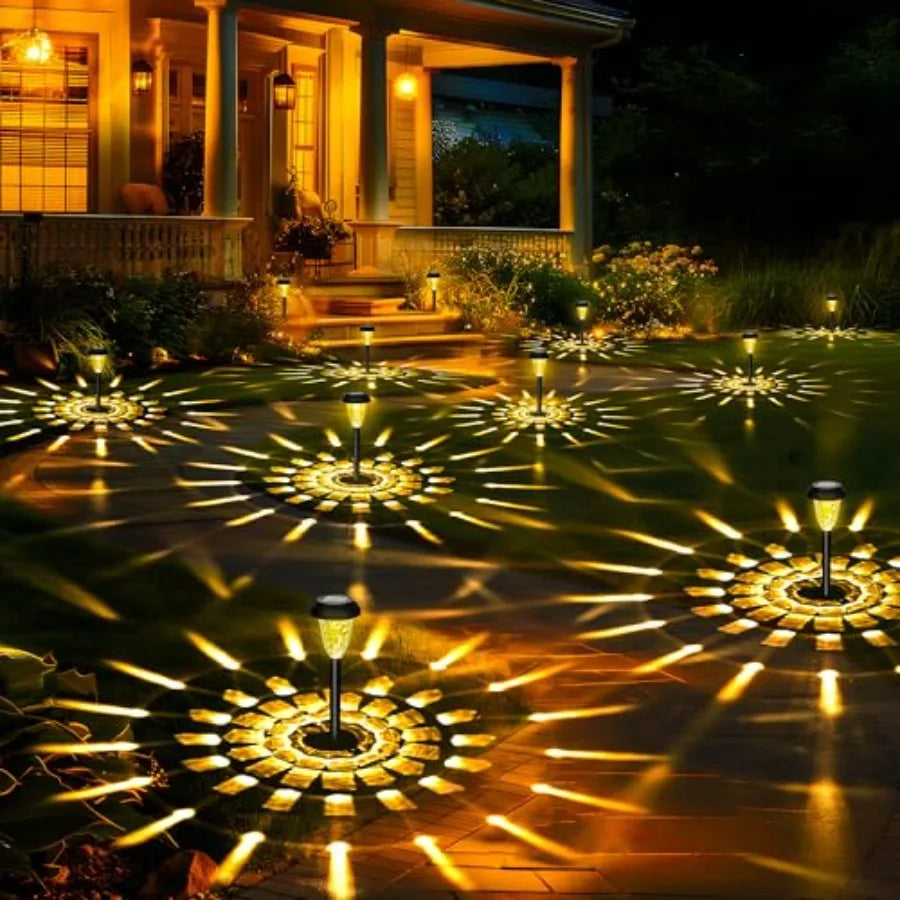 Solar Lights Outdoor Waterproof, Cool White Pathway Lights Solar Powered, Landscape Lighting