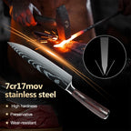 8/10pcs Kitchen Knives Set, Laser Damascus Pattern